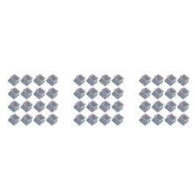 48Pcs Chair Leg Caps Silicone Floor Protector Square Furniture Table Feet Cover Anti-Slip Bottom Chair Pads-Gray