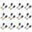 24 Pcs 12 x 9 x 6mm Electric Angle Grinder Carbon Brushes CB411 1