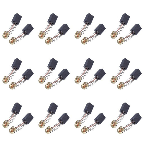 24 Pcs 12 x 9 x 6mm Electric Angle Grinder Carbon Brushes CB411