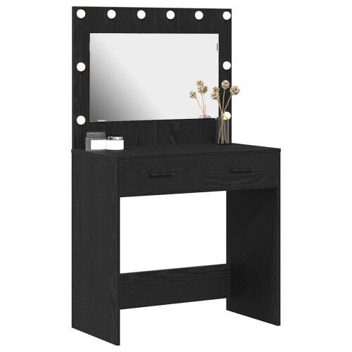 VidaXL vidaXL Dressing Table Black Oak 78.5 x 41 x 135 cm Engineered Wood 2