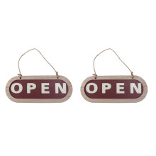 2X Double Sides Club Indoor Business Hinweis Bar Moderne Wand Offen Geschlossen Home Holzdekoration Hanging Sign Store Art