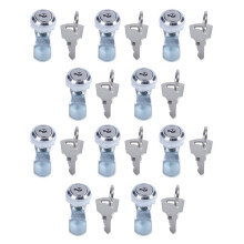 10X Useful Cam Locks for Lockers,Cabinet Mailbox,Drawers, Cupboards + Keys