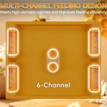 6 Channels Bee Top Feeder,for Langstroth 10 Frame Bee Hive Top Feeder for Beekeeping Honey Bee Dry and Wet Feeding