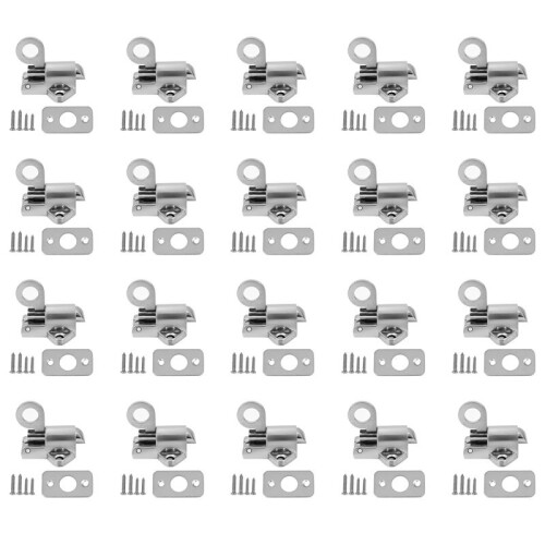20X Home Security Spring Slide Bolt Window Door Automatic  Lock Self Closing