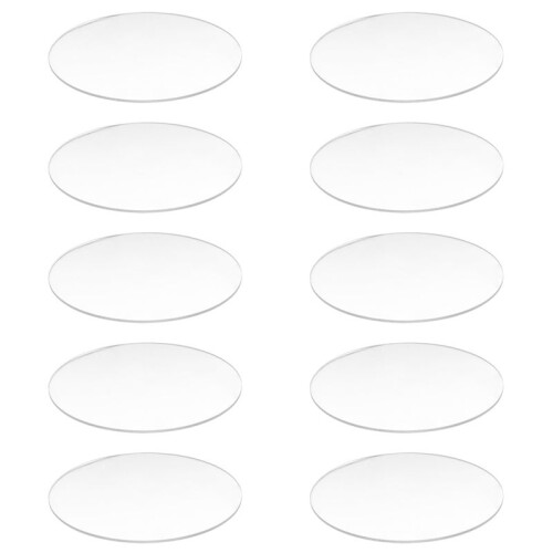10X Transparent 3mm Thick Mirror Acrylic Round Disc Diameter:85mm