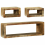 VidaXL vidaXL TV Cabinet Set with Shelf 3 pcs Brown Solid Mango wood 3