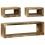 VidaXL vidaXL TV Cabinet Set with Shelf 3 pcs Brown Solid Mango wood 4