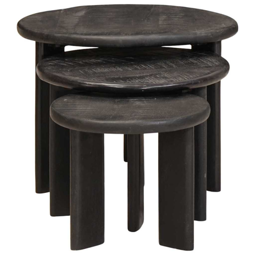 VidaXL vidaXL Nesting Coffee Tables 3 pcs White Solid Mango Wood 1
