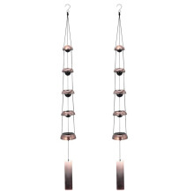 2X Bell Wind Chimes Temple Wind Bell with 5 Bells,Feng Shui Wind Chime for Home Yard Decoration Memorial Wind Chime
