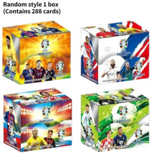 (288Pcs)UEFA Euro Alemania Cristiano Ronaldo Leo Messi Estrella Flash Juego de Cartas Tablero