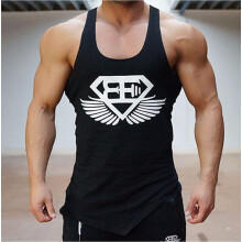 (Black,L)Chaleco Hombre Culturismo Delgado Exterior Secado Rápido Deporte Absorbente Sudor Transpirable