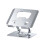 Universal Laptop Stand with 360 Rotating Base, Adjustable Height Multi-Angle, Foldable Mounted Reading Bookshelf Silver 1