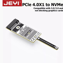 JEYI Dragonfly X1 PCIe X1 to NVMe M.2 Adapter Card 2280 SSD Expansion Low-Profile Non-Blocking  Card