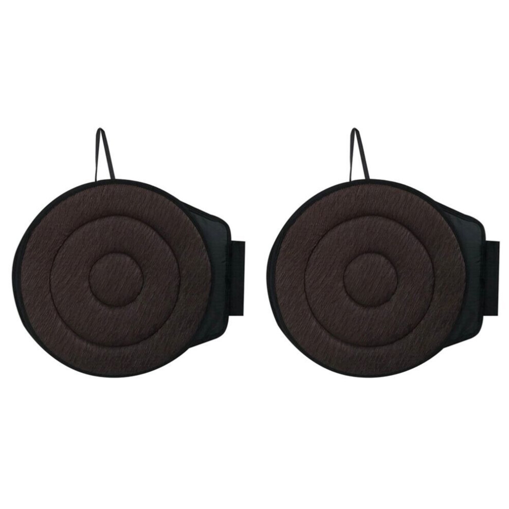 2Pcs 360 Rotating Cushion,15.7In Cushion Car ,Swivel Elderly Home,Office Chairs Coffee Color 9490116878982