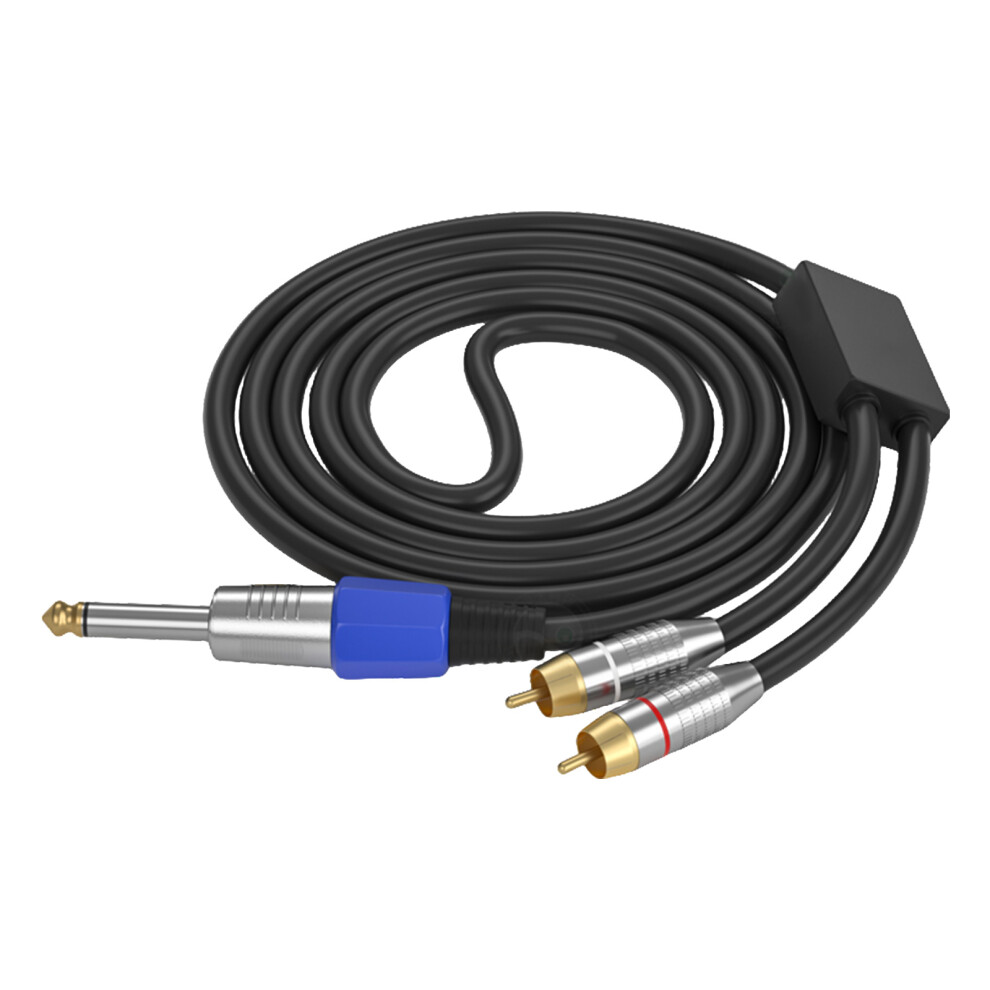 50Cm-10M 6.35Mm To 2Rca Y Splitter Cable Male To Male-2M Silver 7709000780105