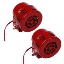 2X 12V Automotive Air Siren Horn Car Truck Vtg Motor Driven Fire Rescue Usa