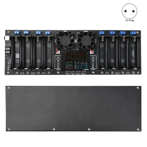 8 Channel 18650 Battery Capacity Internal Resistance Tester Automatic Charging Discharging Module 2.4" Display EU Plug 2