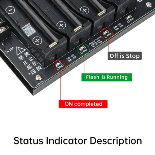 8 Channel 18650 Battery Capacity Internal Resistance Tester Automatic Charging Discharging Module 2.4" Display EU Plug 2