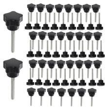 60 szt. M6 x 50 mm blokujący plastikowy łeb w kształcie gwiazdy z gwintem zewnętrznym uchwyt pokrętła knob