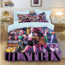 (Single 135*200cm) Duvet Cover For Kpop Demon Hunters Series Printed Bedding Cartoon Pillowcase
