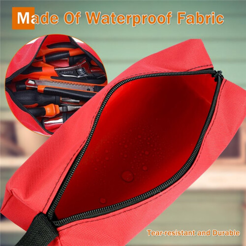 5PCS Tool Bag Zipper Pouch, Small Tool Bags Tool Pouches with Zipper Multipurpose Zipper Bags for Storing Tools 2