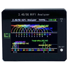 WLAN-Signalscanner 2,4 GHz/5 GHz, WLAN-Signalnutzungsanalysator, Router-Verwaltungsassistent, 600 MAh, 2,4-Zoll-TFT-Bildschirm, ABS