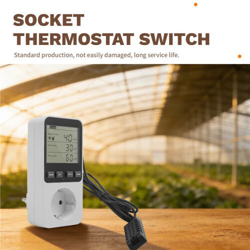 Humidity Controller, Temperature Controller Socket 230 V, Temperature , Socket Thermostat  EU Plug 2