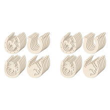 96 Pcs Horseshoe Shape Wood Cutouts for Crafts Unfinished Wooden Horseshoes Small Cowboy Party Decorations