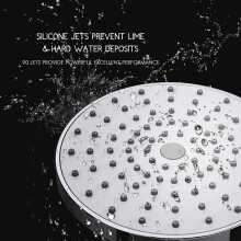 2X Shower 6 Inch Anti-Leak Anti-Clog Fixed Rain Showerhead Rainfall Spray Relaxation and Spa(Silver)