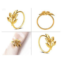 40Pcs Gold Leaf Napkin Rings - Gold Napkin Ring for Table Napkins - Holiday Napkin Rings Fall Napkin Rings for Party