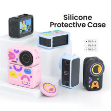 Silicone Protective Case for Osmo Camera, Anti-Scratch Anti-Shock Cover with Detachable Lens Cap & Lanyard A