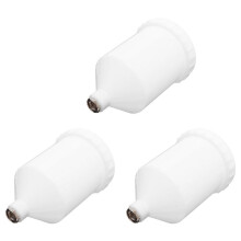 3X Car 600ML Plast Air Gravity Feed Spray Paint-Gun Airbrush Cup Pot Fast Mover Gängad Kontakt för JET