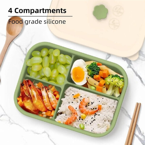 1PC Convenient Versatile Silicone Lunch Box Microwave Heating Fridge Preservation Portability Bento Lunch Box Lunchbox 1