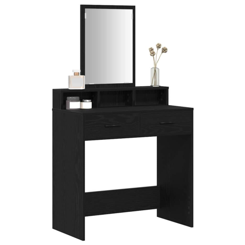 VidaXL vidaXL Dressing Table Black Oak 79 x 41 x 140 cm Engineered Wood 2