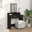 VidaXL vidaXL Dressing Table Black Oak 79 x 41 x 140 cm Engineered Wood 4