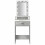 VidaXL vidaXL Dressing Table Grey 50 x 41 x 140 cm Engineered Wood 5