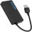 4-Port USB 3.0 Hub, Black 5Gbps Multiport Data Adapter for Laptop PC and Desktop (Black) 5