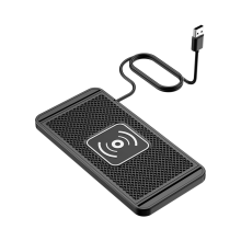 Trådløs oplader induktiv ladestation til bil, skridsikker trådløs opladningsmåtte til bil med C-biloplader til telefon 15/14/13/12_m