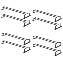 Large Stemware Wine Glass Hanger Rack Under Cabinet Kitchen Bar Storage Black Iron 17 Inch Set of 8