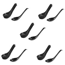 Soup Spoons,30 Pcs Japanese Style Spoons Rice Spoons Chinese Asian Soup Spoons with Long Handle for Restaurants