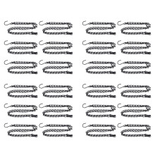 24 Pack Hanging Chain, HEAVY DUTY 50cm Hanging Flower Basket Replacement Chain -3 Point Garden Plant Hanger