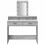 VidaXL vidaXL Dressing Table Grey 100 x 41 x 140 cm Engineered Wood 5