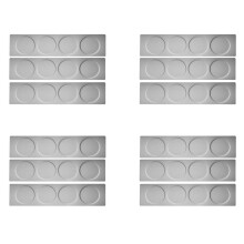 12x Magnetic Spice Jars Rack Stainless Steel Spice Jars Wall Plate Base Wall Mounted Base for Magnetic Spice Tins
