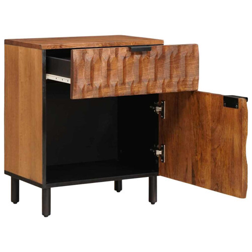 VidaXL vidaXL Bedside Cabinet Brown 50 x 33 x 60 cm Solid Mango Wood 1