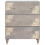 VidaXL vidaXL Sideboard Grey and Gold 60 x 33 x 75 cm Solid Mango Wood 3