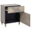 VidaXL vidaXL Bedside Cabinet with Door Grey 50 x 33 x 60 cm Solid Mango Wood 2