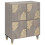 VidaXL vidaXL Sideboard Grey and Gold 60 x 33 x 75 cm Solid Mango Wood 2