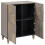 VidaXL vidaXL Sideboard Grey and Gold 60 x 33 x 75 cm Solid Mango Wood 3
