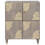 VidaXL vidaXL Sideboard Grey and Gold 60 x 33 x 75 cm Solid Mango Wood 4