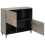 VidaXL vidaXL Sideboard Grey and Gold 80 x 33 x 75 cm Solid Mango Wood 2